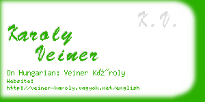 karoly veiner business card